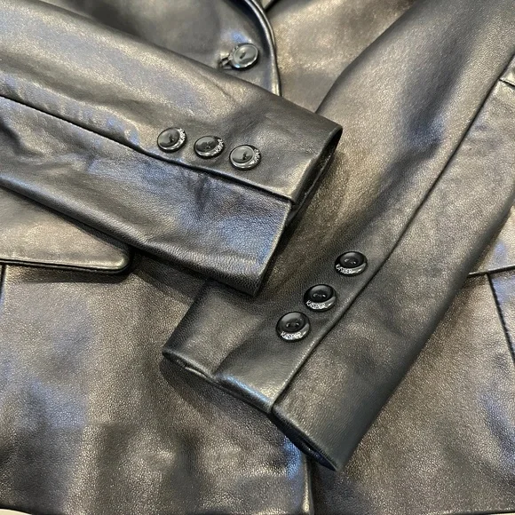 Kasper Black Leather Jacket - Picture 12 of 14
